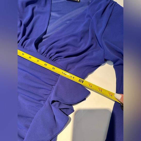 Zara Dresses Zara Padded Mini Longsleeve Dress In Blue Never Worn